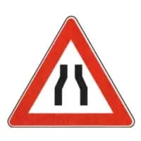 Segnali di pericolo: strettoia simmetrica e asimettrica