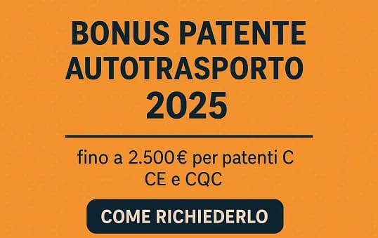 bonus patente autotrasporto 2025
