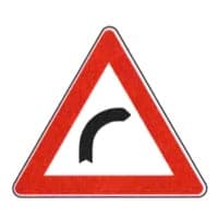 Segnali di pericolo: curva pericolosa