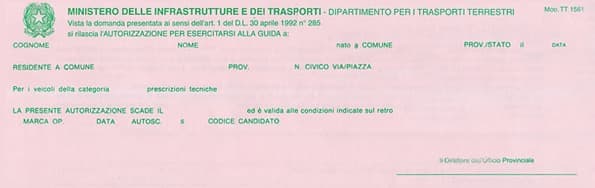 Foglio rosa: autorizzazione alla guida: quando viene rilasciato, limiti ed altro