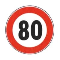 Segnali di divieto: limite massimo di velocità