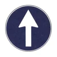 Segnali di obbligo: obbligo di proseguire diritto all'incrocio